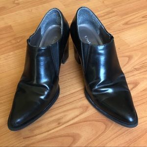 Unlisted Black leather booties, size 7